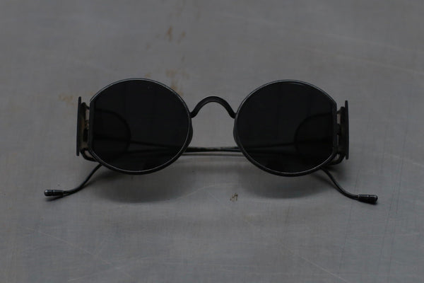 Rigards X UMA WANG joint work block frame sunglasses RG00UW10 series collection RG-RG00UW10-FUGUHEI+SHENHUI+SH-F retro black + dark gray frame dark gray lens
